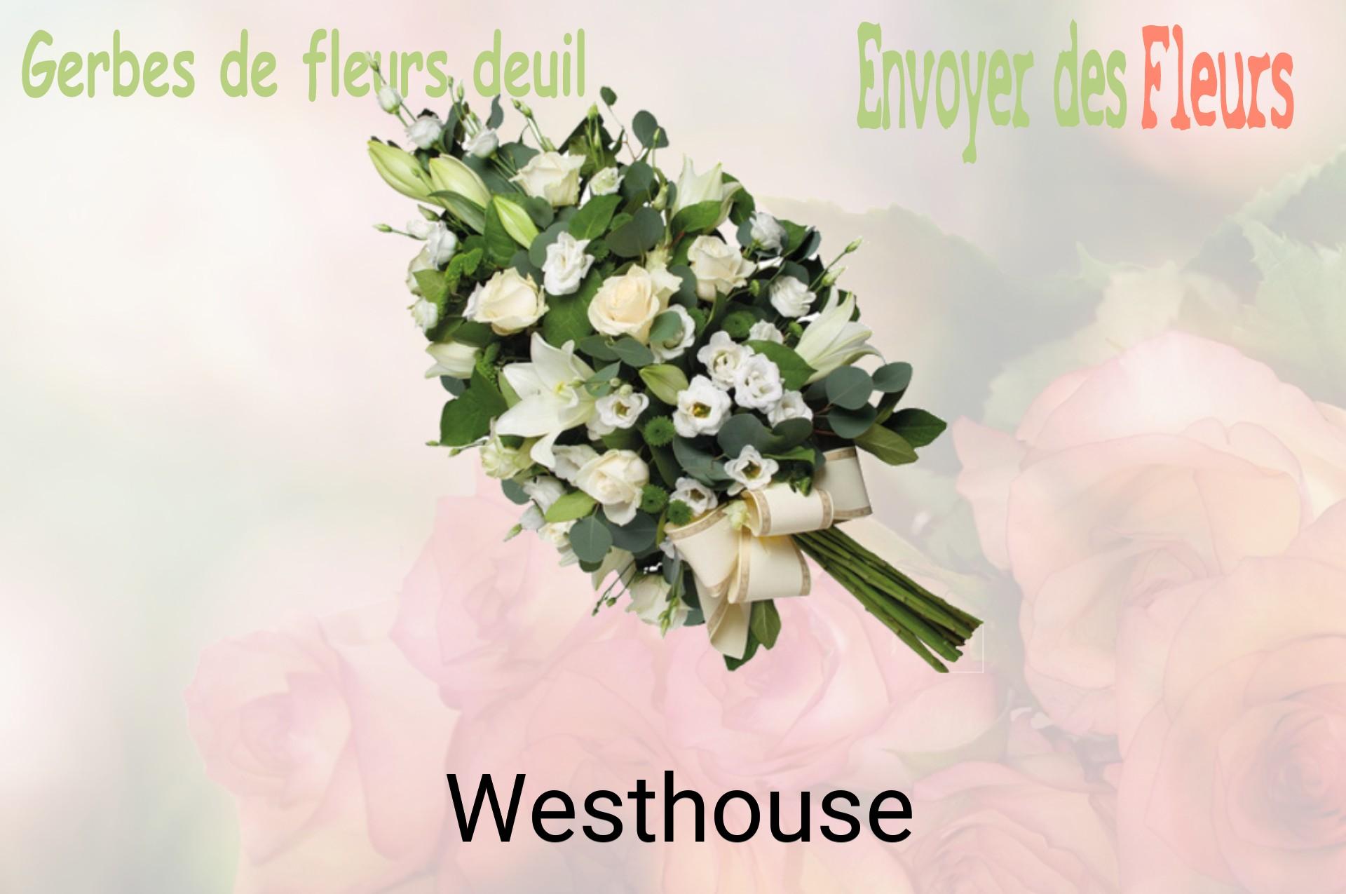 Gerbe de fleurs de deuil livrée à Westhouse